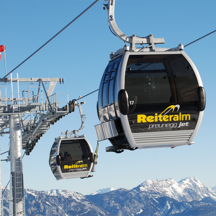 Top-Lage im Skigebiet