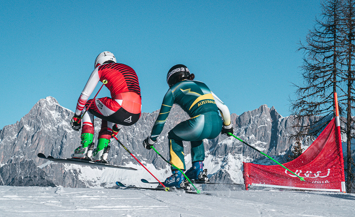 Weltcup und Europacup rennen der Skicrosser auf der Reiteralm
